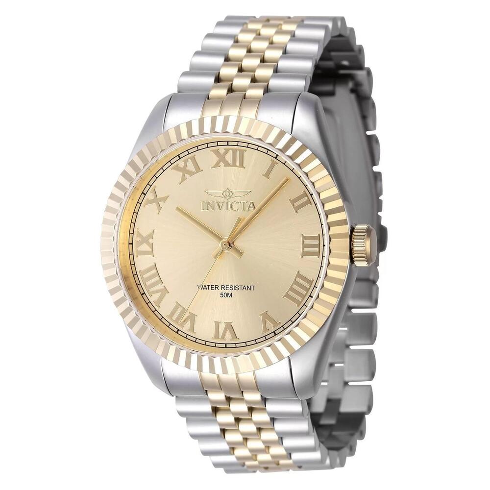 Invicta 47404 Specialty Quartz Gold Dial Watch